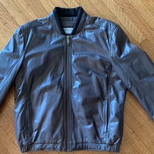 Brown Leather Coat Marc New York Andrew Marc